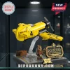 Rocketeer brick construction set with yellow NR77V racing plane, pilot minifigure, and 35th anniversary display plaque.!
