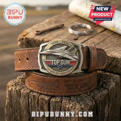Top Gun 40th Anniversary Embossed Leather Belt