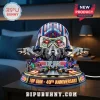 Top Gun 40th anniversary illuminated desktop statue featuring a Maverick flight helmet, F-14 fighter jets, and LED lights.!