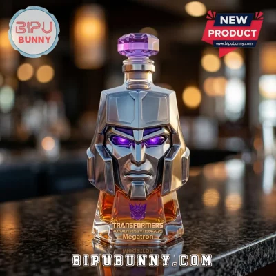 Transformers 40th Anniversary Megatron Sculpted Glass Whiskey Decanter