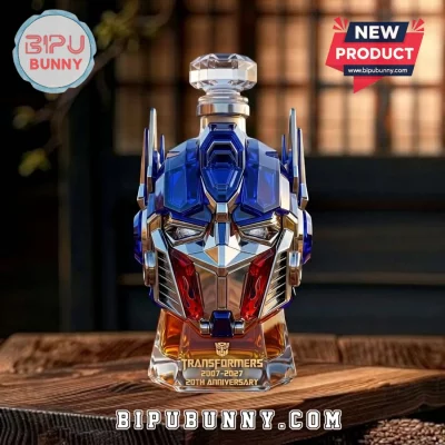Transformers Optimus Prime 20th Anniversary 2007-2027 Collectible Whiskey Decanter