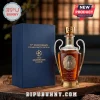 UEFA Champions League 71st anniversary whiskey bottle and matching blue presentation box on a wooden table.!