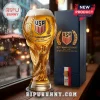 USA soccer 113th anniversary beer glass shaped like a trophy, featuring a gold USMNT crest and a matching blue gift box.!