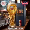 USA Men's National Soccer Team 113th anniversary glass trophy cup with gold crest and matching blue presentation box.!