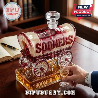 University of Oklahoma Sooners Sooner Schooner Glass Whiskey Decanter