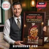 Man in suit holding a framed poster of a Trojan helmet shaped glass decanter with Fight On 138th Anniversary text.!