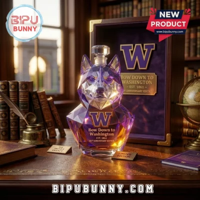 University of Washington Huskies 65th Anniversary Glass Decanter