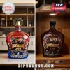 1776-2026 250th anniversary glass whiskey bottle featuring patriotic illustrations and a Liberty Bell bottle stopper.!