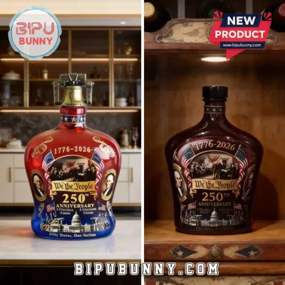 US 250th Anniversary We The People Patriotic Home Bar Decor Whiskey Decanter