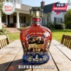 Red and blue glass commemorative bottle with Liberty Bell stopper, featuring 1776-2026 We The People 250th anniversary text.!