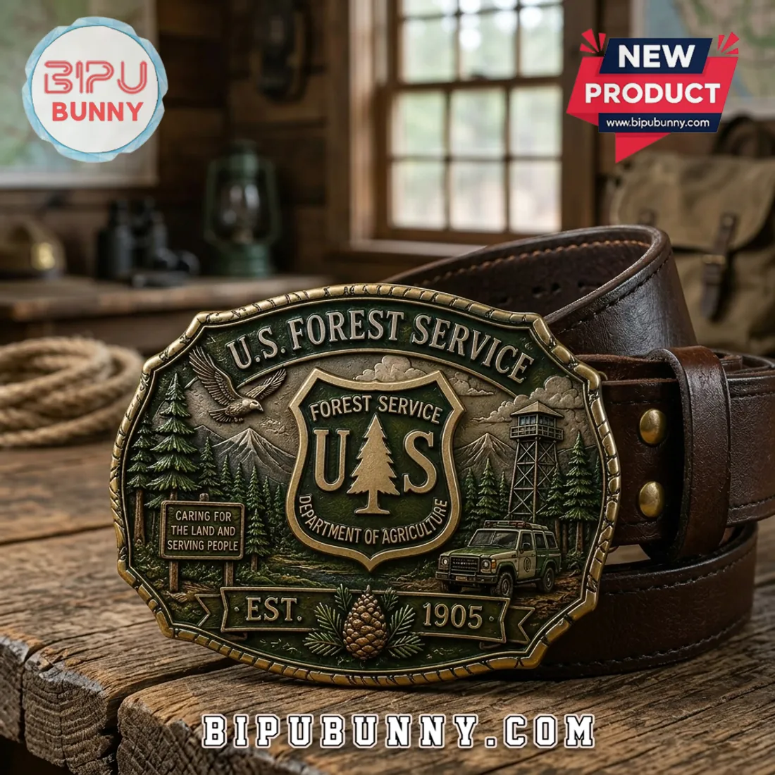 US Forest Service Limited Edition Collector Leather Belt US Forest Service Limited Edition Collector Leather Belt