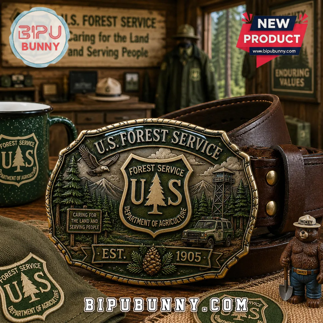 US Forest Service Limited Edition Collector Leather Belt US Forest Service Limited Edition Collector Leather Belt