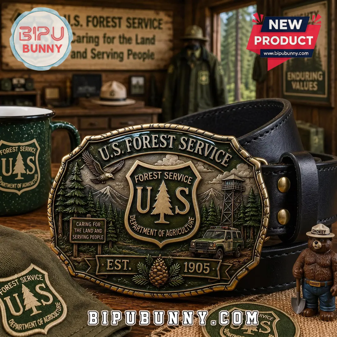 US Forest Service Limited Edition Collector Leather Belt US Forest Service Limited Edition Collector Leather Belt