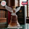Glass bell whiskey bottle with an eagle topper labeled Proclaim Liberty for the US Semiquincentennial 1776-2026.!