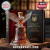 Crystal Liberty Bell liquor decanter topped with a spread-wing eagle, gold stopper, and commemorative American text.!