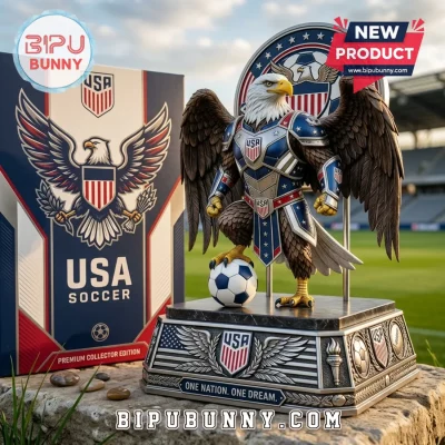 USA Soccer 2026 World Cup Eagle Mascot Sculpted Resin Desk Statue Decor Piece