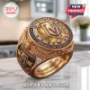 Vegas Golden Knights 2026 Western Conference championship ring with gold finish, team logo, and black enamel accents.!