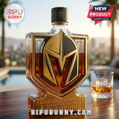 Vegas Golden Knights 2026 Western Conference Glass Whiskey Decanter