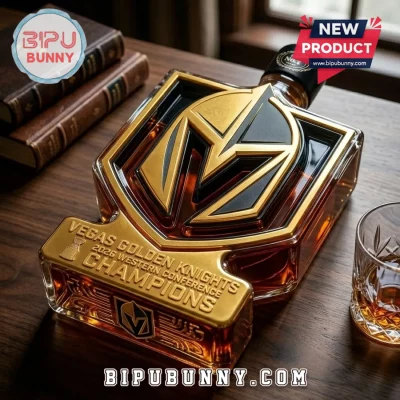 Vegas Golden Knights 2026 Western Conference Glass Whiskey Decanter