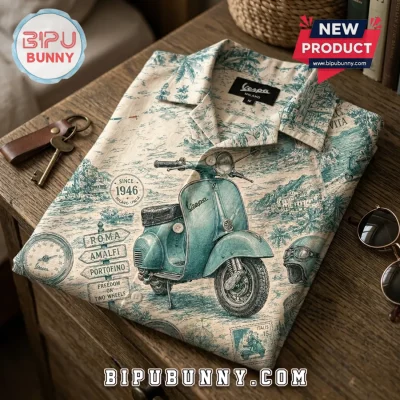 Vespa Scenic Tuscany Tour Button Down Shirt 2026