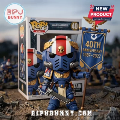 Warhammer 40000 40th Anniversary Blue Ultramarine Captain Funko Vinyl Figure