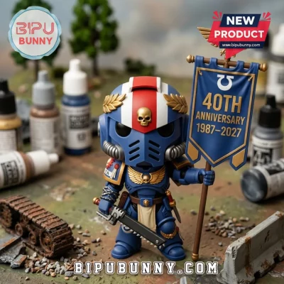 Warhammer 40000 40th Anniversary Blue Ultramarine Captain Funko Vinyl Figure