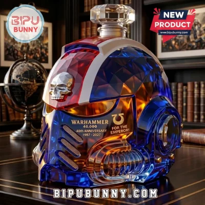 Warhammer 40,000 40th Anniversary Space Marine Helmet Whiskey Decanter