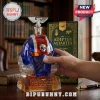 Warhammer 40k Adeptus Astartes helmet-shaped glass decanter on a square base with a silver eagle topper and skull detail.!