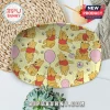Oval ceramic tray featuring a yellow Winnie the Pooh pattern, red shirts, pink balloons, and bees on a honeycomb background.!