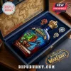 World of Warcraft 22nd anniversary blue glass bottle with crown stopper, faction pins, and map box interior.!