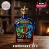 World of Warcraft 22nd anniversary glass bottle with crown stopper, featuring Illidan, Lich King, and faction symbols.!
