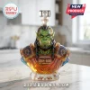 World of Warcraft orc bust whiskey decanter with amber glass, shoulder pauldrons, and 2004-2026 22nd anniversary text.!
