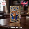 Gold-plated metal lighter featuring a 2026 New York Knicks NBA Champions logo, blue enamel accents, and a trophy graphic.!