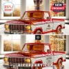 Ford F-150 glass liquor decanters shaped like trucks with Crown Royal and Jack Daniel's branding on a white table.!