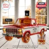 Amber glass 1979 Ford F-150 whiskey decanter shaped like a truck with Jack Daniel's branding and a matching crystal glass.!