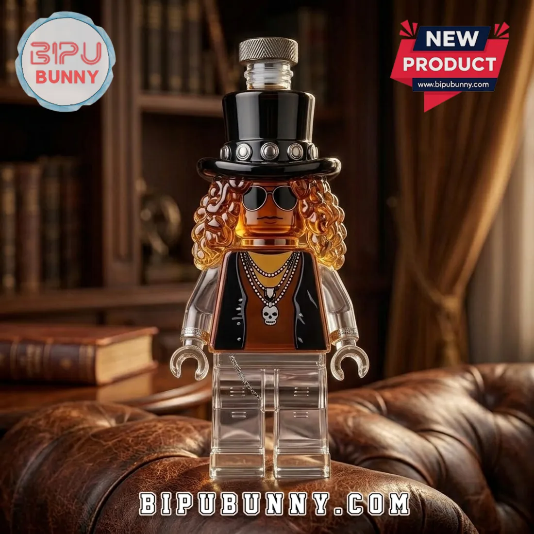 2026 Guns N Roses Slash Sculpted Glass Whiskey Decanter 2026 Guns N Roses Slash Sculpted Glass Whiskey Decanter
