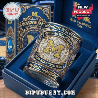 2026 Michigan Wolverines NCAA Champions Crystal Drinking Glass