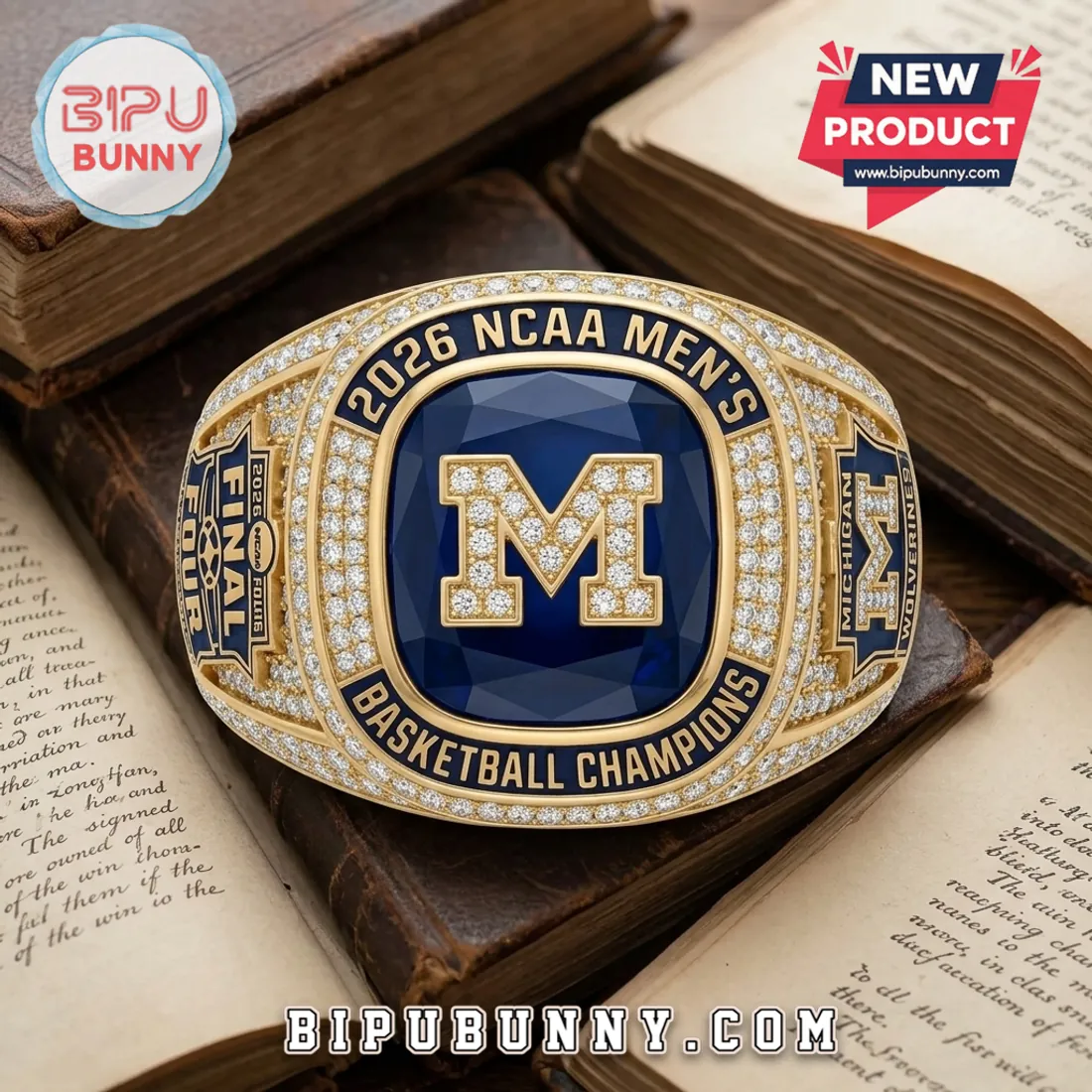 2026 Michigan Wolverines NCAA Champions Gold Ring 2026 Michigan Wolverines NCAA Champions Gold Ring