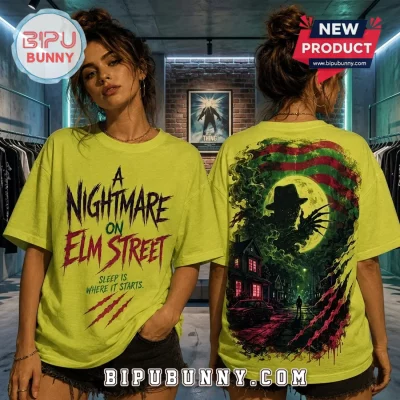 A Nightmare on Elm Street Freddy Krueger Neon Yellow T-Shirt A Nightmare on Elm Street Freddy Krueger Neon Yellow T-Shirt