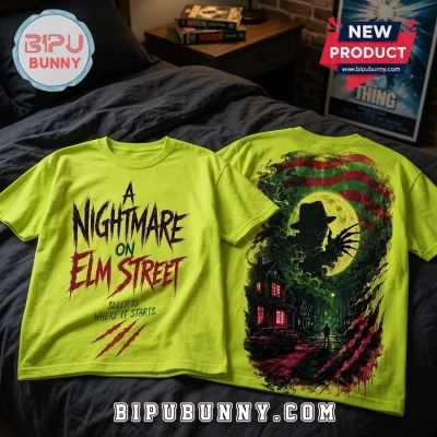 A Nightmare on Elm Street Freddy Krueger Neon Yellow T-Shirt