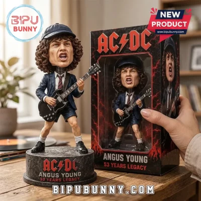 AC/DC Angus Young 53 Years Legacy Sculpted Bobblehead Figure