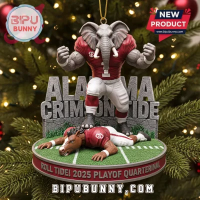 Alabama Crimson Tide 2025 Playoff Mascot Christmas Ornament