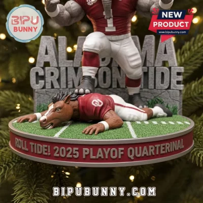 Alabama Crimson Tide 2025 Playoff Mascot Christmas Ornament