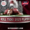 Alabama Crimson Tide 2025 Playoff Mascot Christmas Ornament featuring a horse mascot on a green field with crimson text.