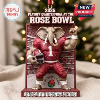 Alabama Crimson Tide 2025 Rose Bowl Mascot Ornament