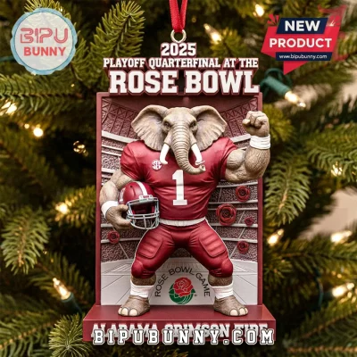 Alabama Crimson Tide 2025 Rose Bowl Mascot Ornament