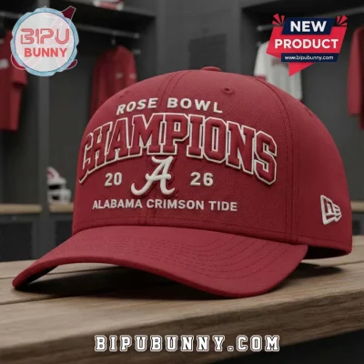 Alabama Crimson Tide 2026 Rose Bowl Champions Crimson Cap Alabama Crimson Tide 2026 Rose Bowl Champions Crimson Cap