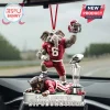 Alabama Crimson Tide 2026 Rose Bowl Elephant Ornament featuring the mascot holding a football helmet over a fallen bison.
