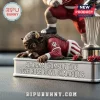 Alabama Crimson Tide 2026 Rose Bowl Elephant ornament featuring a mascot standing over a defeated bison on a silver base.