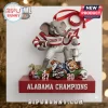 Alabama Crimson Tide Iron Bowl Mascot Christmas Ornament featuring an elephant standing over a tiger with 27-20 score.
